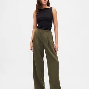 GAP Olive Wide-Leg Women's Pants